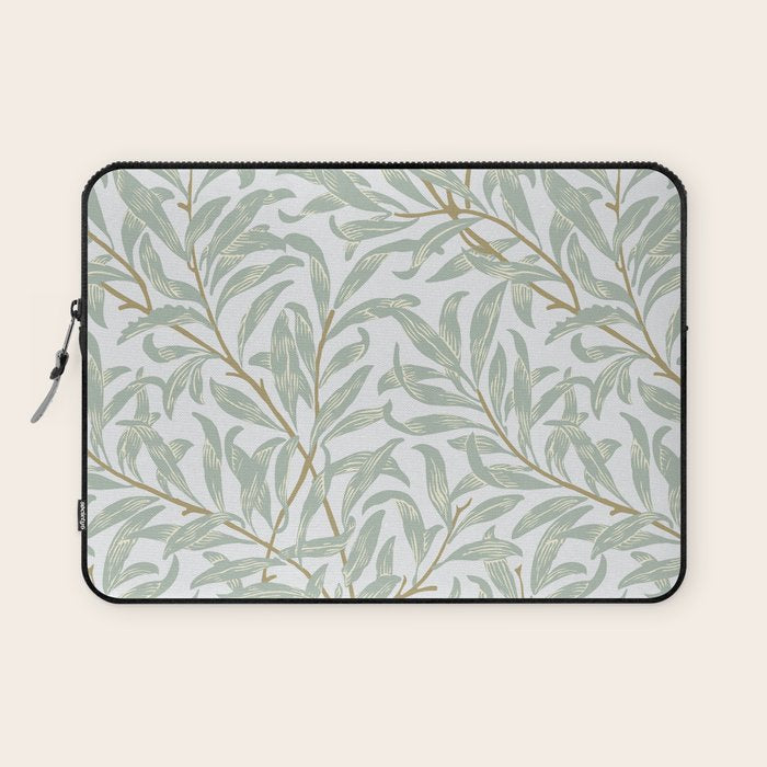 William Morris Willow Bough Pastel Blue Green Laptop Sleeve Gallery Image 1