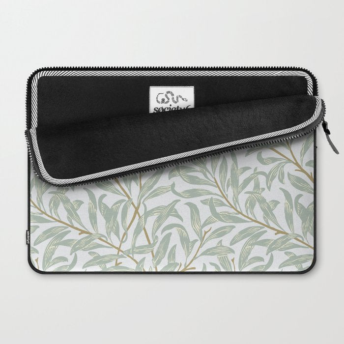 William Morris Willow Bough Pastel Blue Green Laptop Sleeve Gallery Image 2