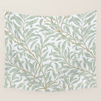 William Morris Willow Bough Pastel Blue Green Wall Tapestry Gallery Image 4