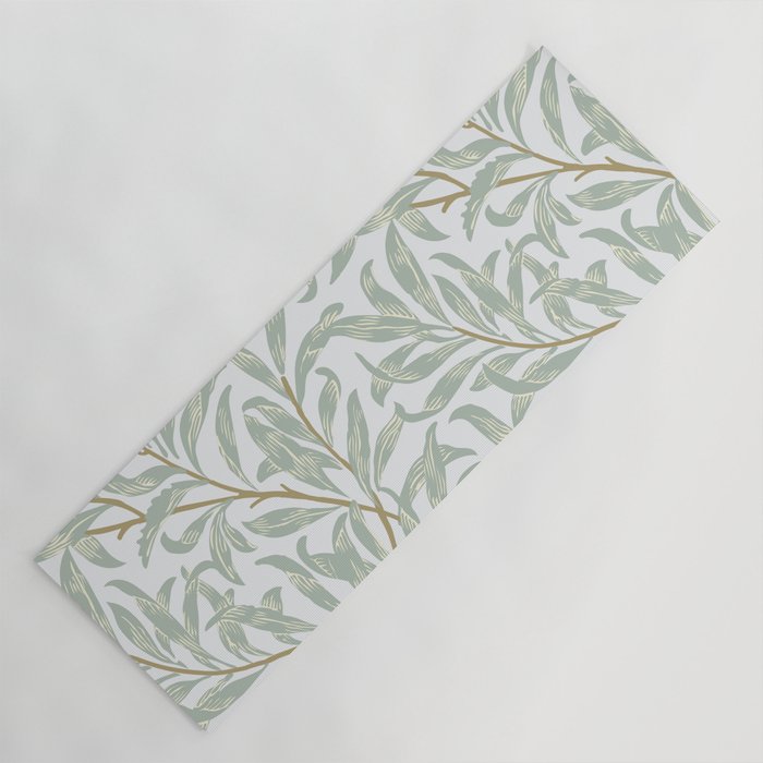 William Morris Willow Bough Pastel Blue Green Yoga Mat Gallery Image 1