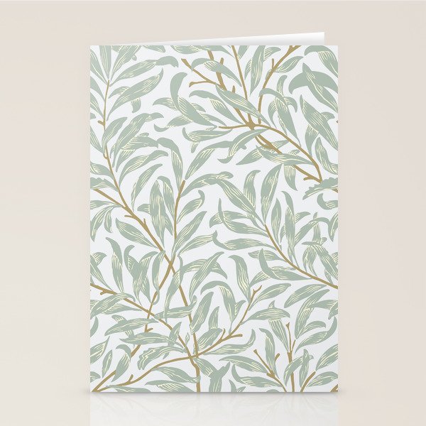 William Morris Willow Bough Pastel Blue Green Stationery Card Gallery Image 2