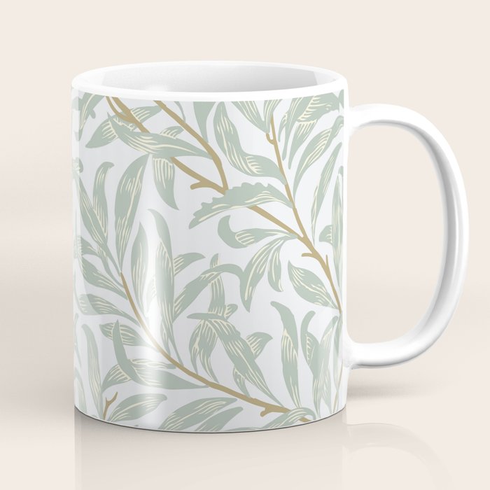 William Morris Willow Bough Pastel Blue Green Coffee Mug Gallery Image 1