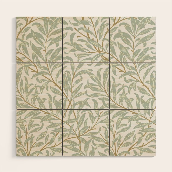 William Morris Willow Bough Pastel Blue Green Wood Wall Art Gallery Image 1