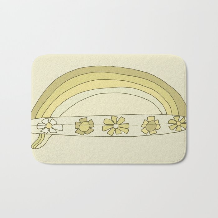 single fin radiate good vibes // retro surf art by surfy birdy Bath Mat Gallery Image 1