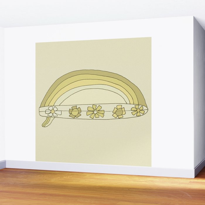 single fin radiate good vibes // retro surf art by surfy birdy Wall Mural Gallery Image 2