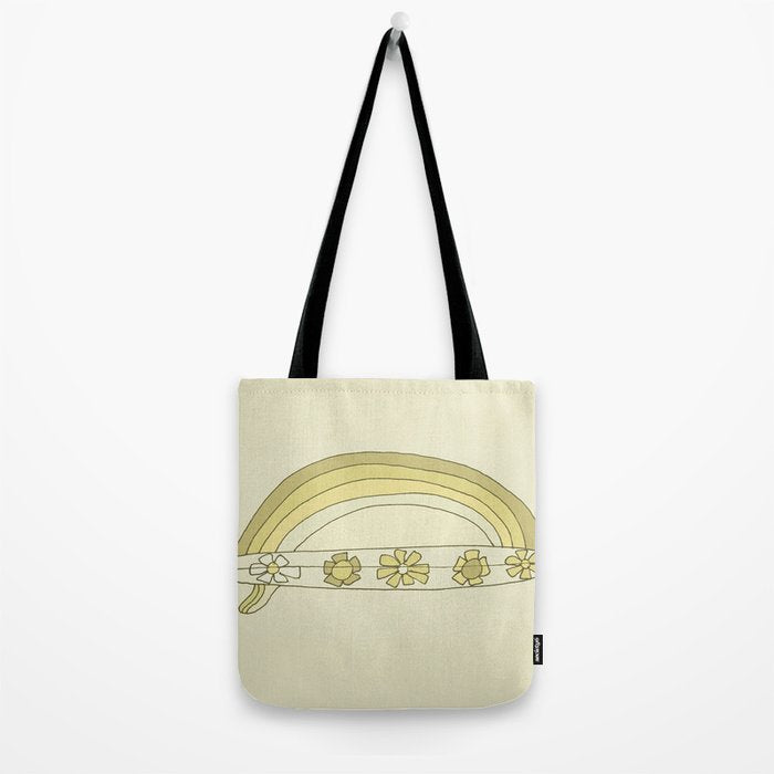 single fin radiate good vibes // retro surf art by surfy birdy Tote Bag Gallery Image 2