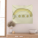 single fin radiate good vibes // retro surf art by surfy birdy Wall Tapestry Gallery Image 2