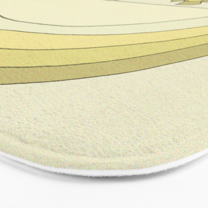 single fin radiate good vibes // retro surf art by surfy birdy Bath Mat Gallery Image 3