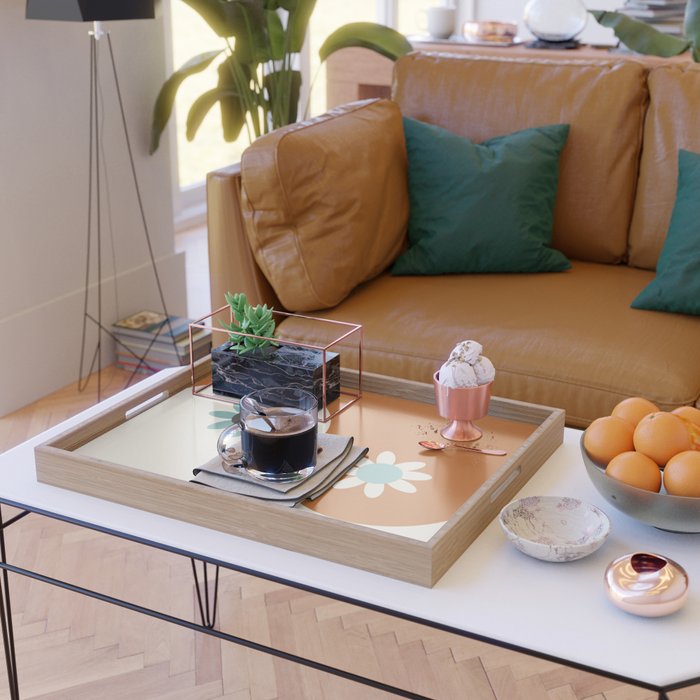 Yin Yang floral - beach Serving Tray Gallery Image 2