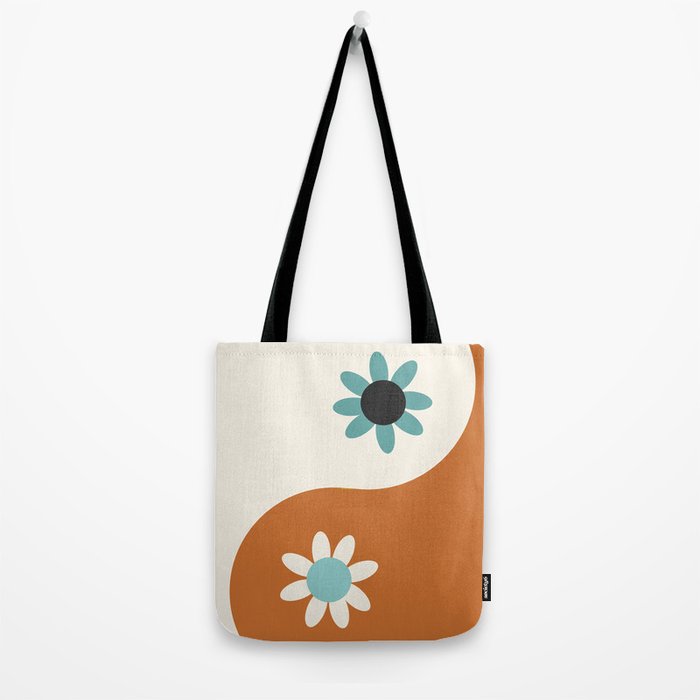 Yin Yang floral - beach Tote Bag Gallery Image 2