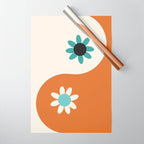 Yin Yang floral - beach Wrapping Paper Gallery Image 1