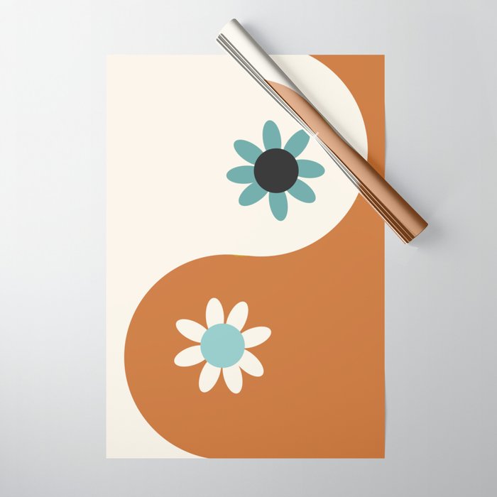 Yin Yang floral - beach Wrapping Paper Gallery Image 1