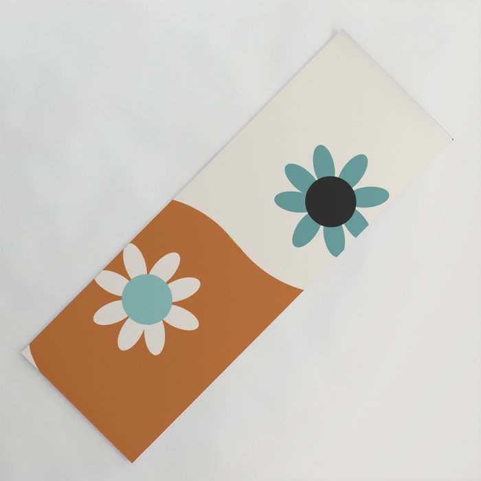 Yin Yang floral - beach Yoga Mat Gallery Image 1
