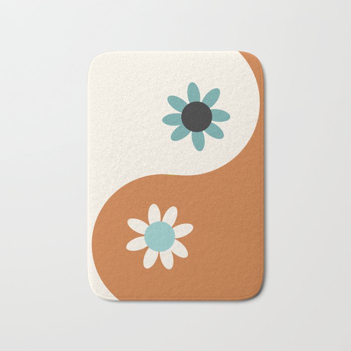 Yin Yang floral - beach Bath Mat Gallery Image 1
