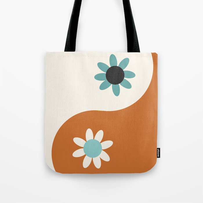 Yin Yang floral - beach Tote Bag Gallery Image 1