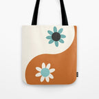 Yin Yang floral - beach Tote Bag Gallery Image 1
