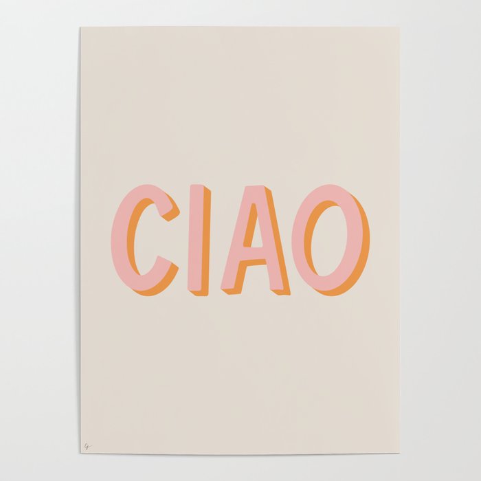 Ciao Hand Lettering Poster Gallery Image 1