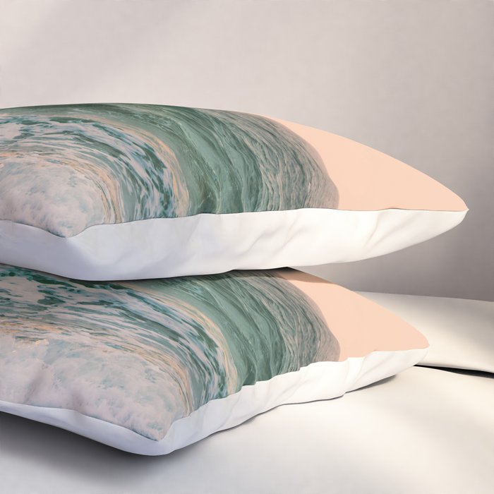 Pink Skies Ocean Vibes Pillow Sham Gallery Image 3
