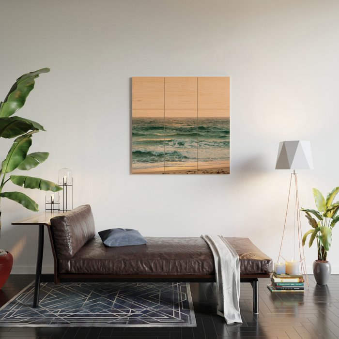 Pink Skies Ocean Vibes Wood Wall Art Gallery Image 2