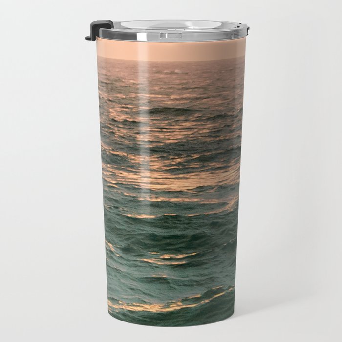 Pink Skies Ocean Vibes Travel Mug Gallery Image 3