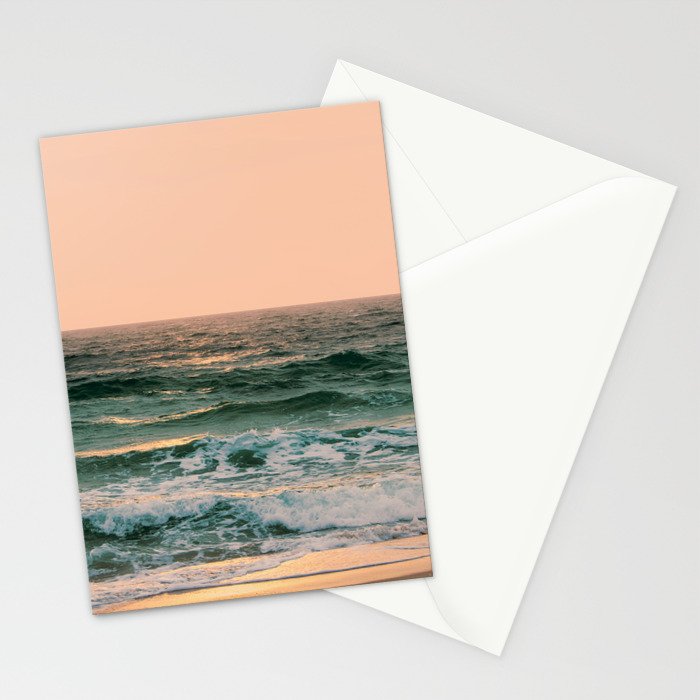 Pink Skies Ocean Vibes Stationery Card Gallery Image 2