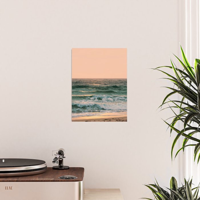 Pink Skies Ocean Vibes Poster Gallery Image 2