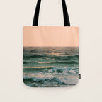Pink Skies Ocean Vibes Tote Bag Gallery Image 1