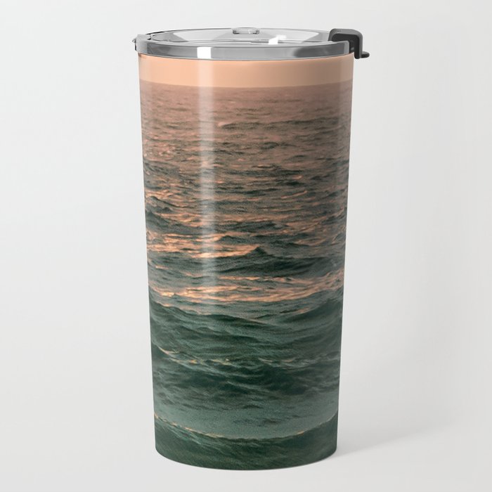 Pink Skies Ocean Vibes Travel Mug Gallery Image 2