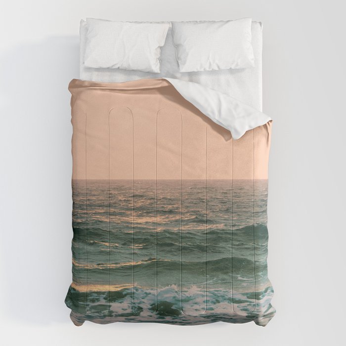 Pink Skies Ocean Vibes Comforter Gallery Image 6