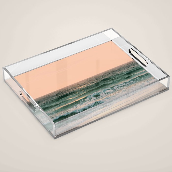 Pink Skies Ocean Vibes Acrylic Tray Gallery Image 1
