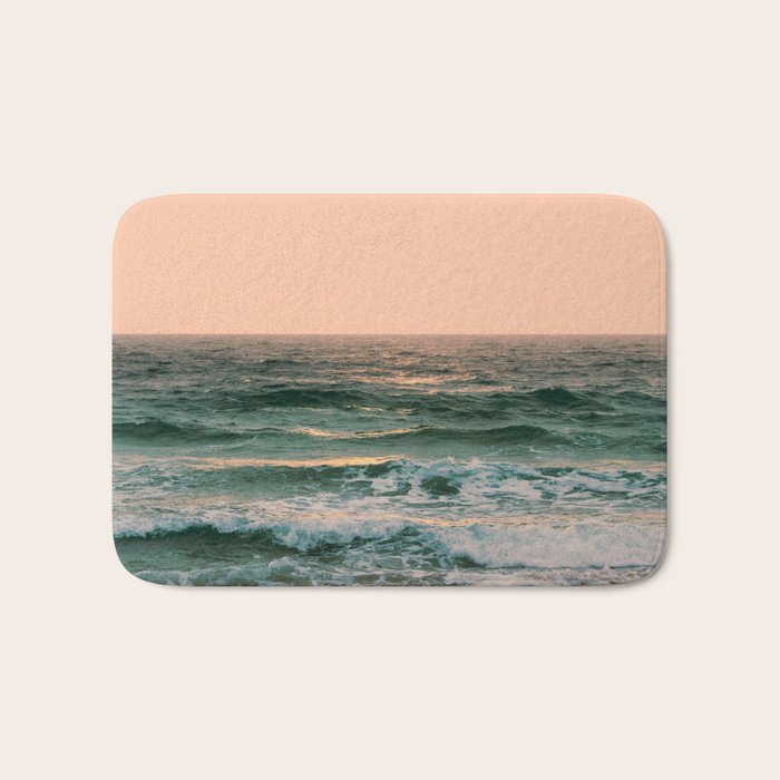 Pink Skies Ocean Vibes Bath Mat Gallery Image 1