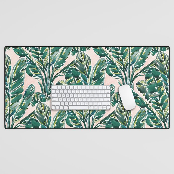 BIG FEELINGS Banana Leaf Tropical Desk Mat Gallery Image 1