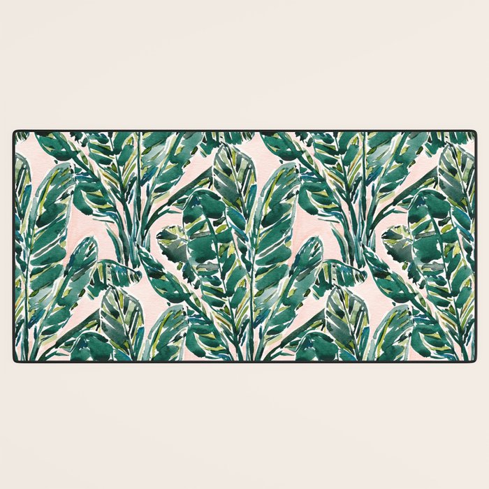 BIG FEELINGS Banana Leaf Tropical Desk Mat Gallery Image 3