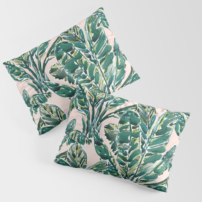 BIG FEELINGS Banana Leaf Tropical Pillow Sham Gallery Image 3