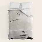 minimal collage /silence Duvet Cover Gallery Image 6