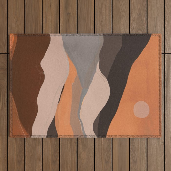 Abstract Art Landscape 69 Outdoor Rug Gallery Image 1