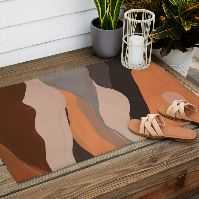 Abstract Art Landscape 69 Outdoor Rug Gallery Image 2