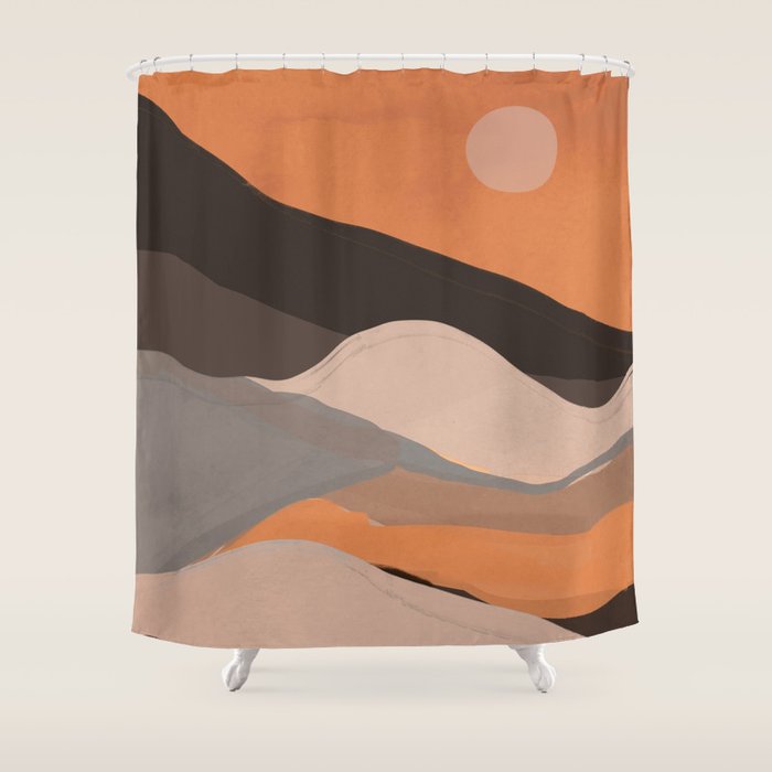 Abstract Art Landscape 69 Shower Curtain Gallery Image 1