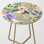 Wander, Floral Colorful Summer Modern Bohemian Illustration, Nature Blush Botanical Tropical Garden Side Table Gallery Image 2