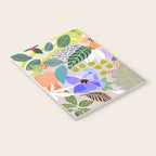Wander, Floral Colorful Summer Modern Bohemian Illustration, Nature Blush Botanical Tropical Garden Notebook Gallery Image 3
