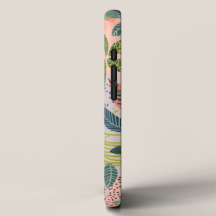 Wander, Floral Colorful Summer Modern Bohemian Illustration, Nature Blush Botanical Tropical Garden iPhone Case Gallery Image 2