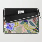 Wander, Floral Colorful Summer Modern Bohemian Illustration, Nature Blush Botanical Tropical Garden Laptop Sleeve Gallery Image 2