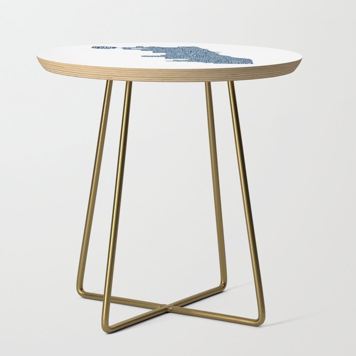 Chicago Neighborhood Map Side Table Gallery Image 1