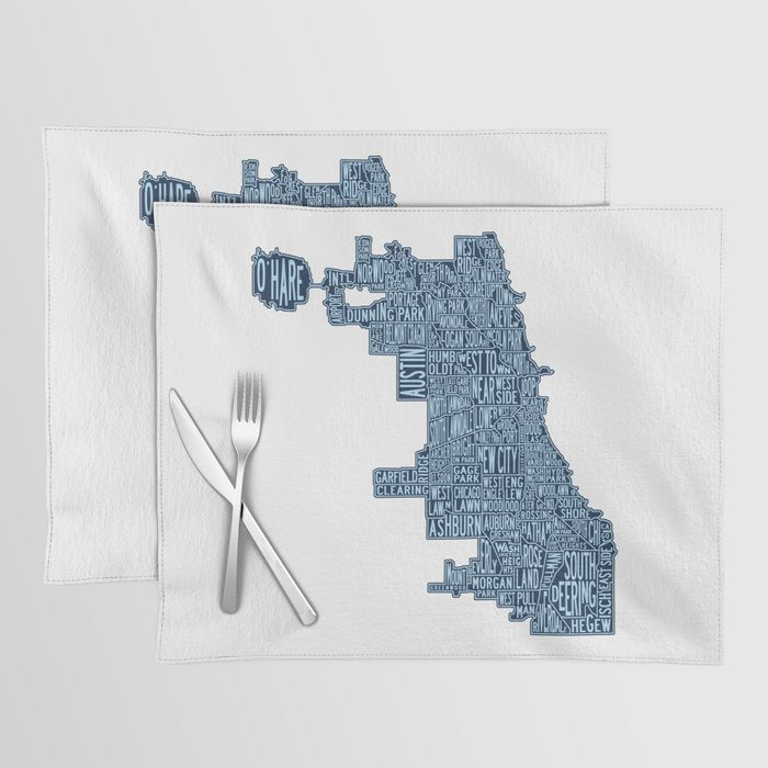 Chicago Neighborhood Map Placemat Gallery Image 1