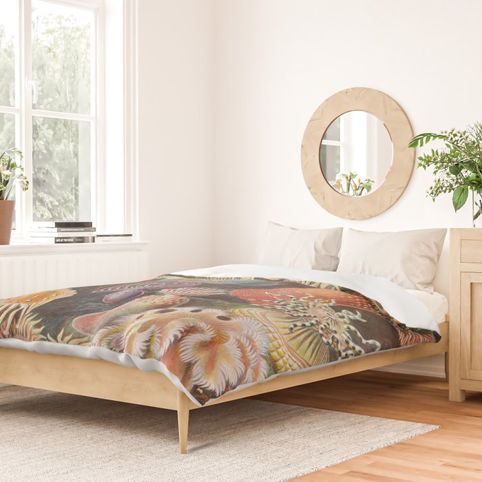 Ernst Haeckel Sea Anemones Vintage Illustration Duvet Cover Gallery Image 2