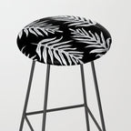 Modern Tropical Lau'ae -Monarch Fern Pattern on Black Stool Gallery Image 2