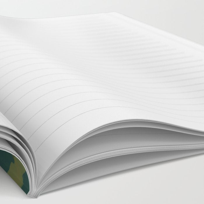 Pink Pastel Flowers On Green Canvas. Notebook Gallery Image 2