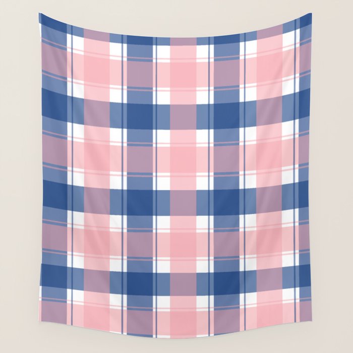 Soft Tones Grid Fusion Wall Tapestry Gallery Image 1
