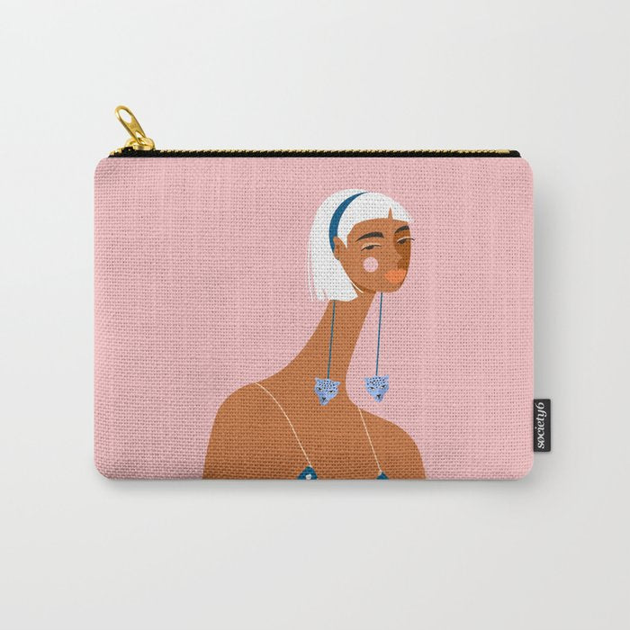 Cheetah Earrings Carry All Pouch Gallery Image 1