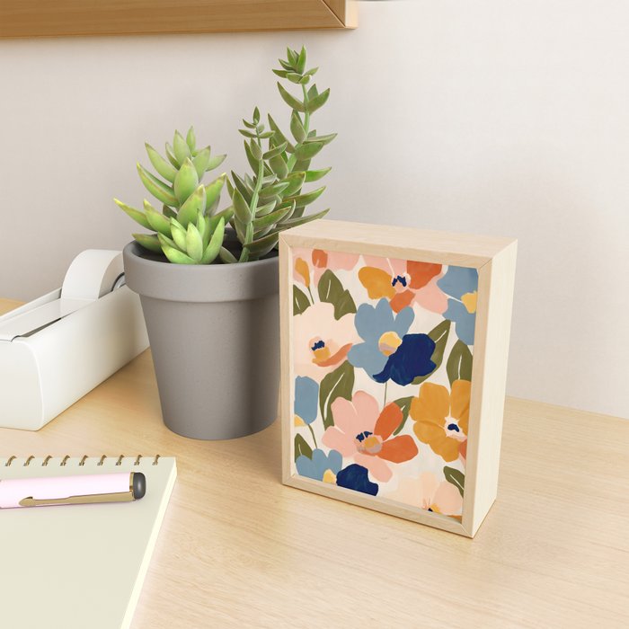 Soft Abstract Floral Garden II Mini Art Print Gallery Image 2